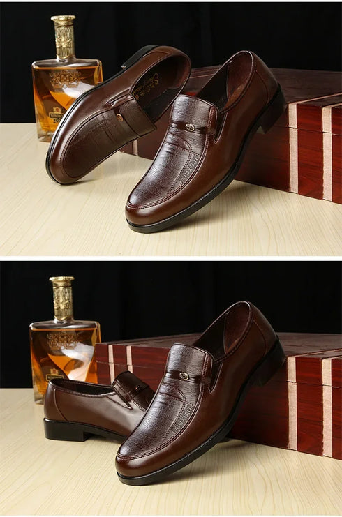 Elegant Slip-On Loafers for Men - Versatile Round Toe Casual and Business Shoes, Handmade Mocasines for All-Day Comfort